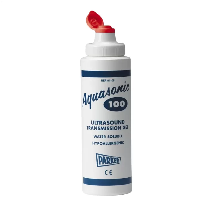 Aquasonic® 100 Ultrasound Transmission Gel bottle for medical ultrasound imaging and diagnostics