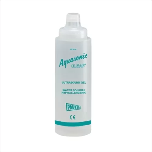 Aquasonic CLEAR® Ultrasound Gel bottle for medical ultrasound imaging and diagnostics