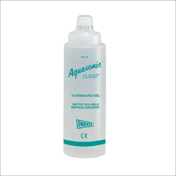 Aquasonic CLEAR® Ultrasound Gel bottle for medical ultrasound imaging and diagnostics