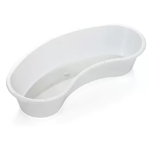 This 750ml single use kidney dish is intended to be used on one individual during a single procedure, it is shaped to hold and transport medical and surgical instruments.