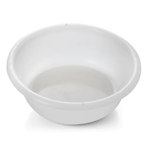 This reusable clear wash bowl is used for wound washing